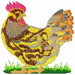 Chickens And Roosters Embroidery Design 7 Chickens And Roosters Embroidery Design 7